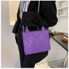 New Fashion Spring New Simple Ins Diamond Tote Bag Large Capacity Shoulder Messenger Bag Women's Bag