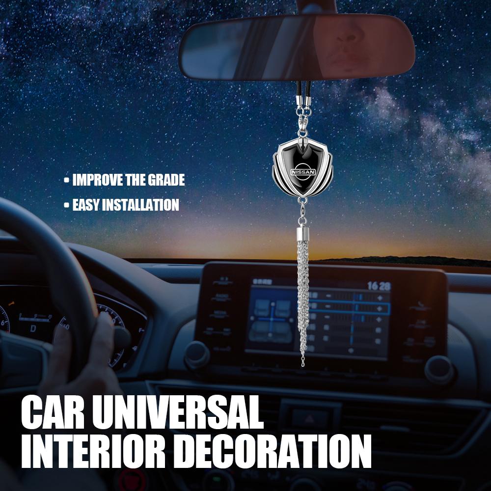 ATY1 1pcs Car Pendant Accessory Interior Rear View Mirror Decor Car Emblem Ornament For Nissan Nismo X-Trail Juke Qashqai Rogue Note