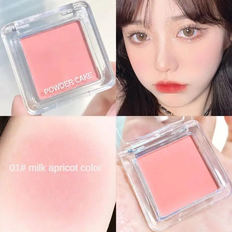 Face Blusher Matte Natural Cheek Tint Brighten Face Waterproof Face Contouring Cosmetics Blush Powder Soft Female Makeup Brighten Face Makeup Blush