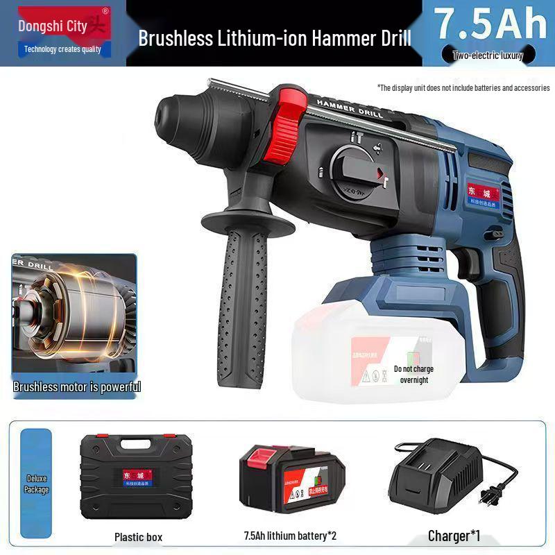 Brushless Cordless Tool Combo: Rotary Hammer, Drill, Screwdriver, Impact Wrench, Angle Grinder High Power