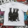Doberman Pinscher Print T-Shirt for Men and Women Striking Black and White Doberman Print Stree