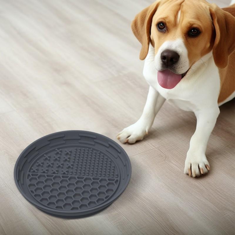 Silicone Slow Feeder Mat Cats Dogs - Non-Slip Suction Lick Pad Mealtime Bathing Calming