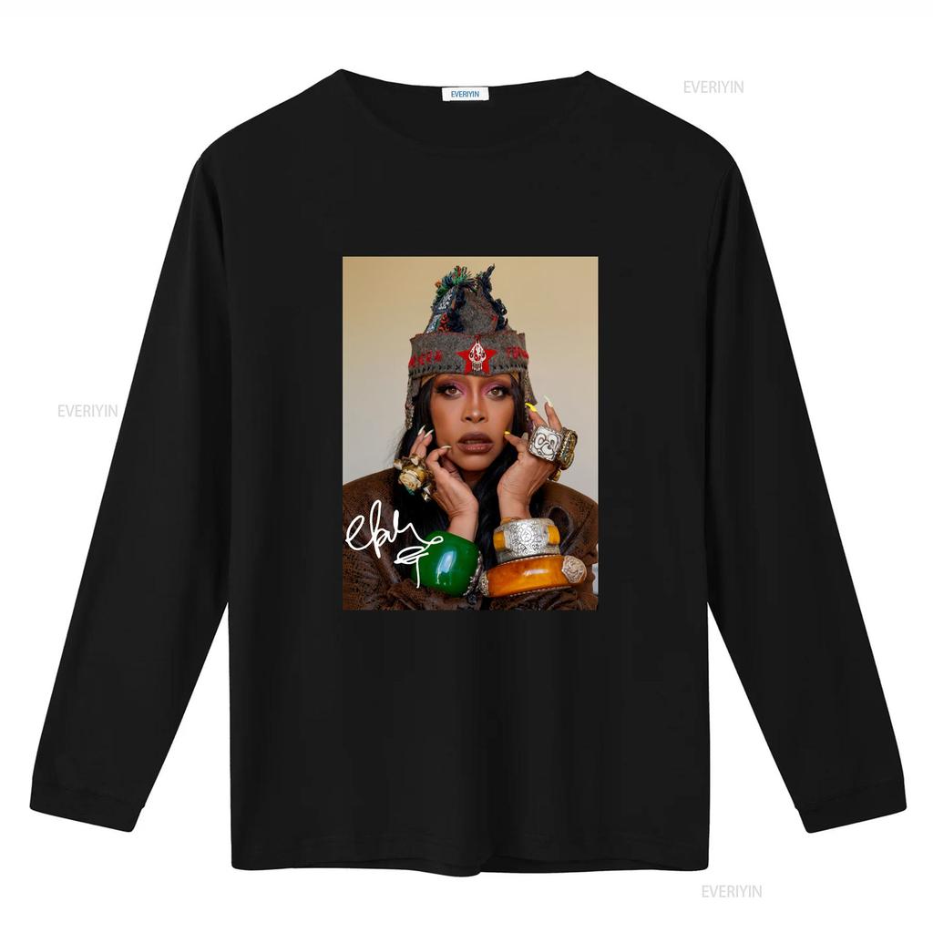 poster Erykah Badu signature T shirt black Short sleeve All sizes S 5Xl 1F920 vintage Washed Breathable designer clothes