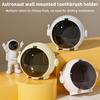 Toothbrush Holder Wall Mounted Toothbrush Holder Rack With Lid Wall Mount Space-Saving Household Organizers For Toothbrushes For