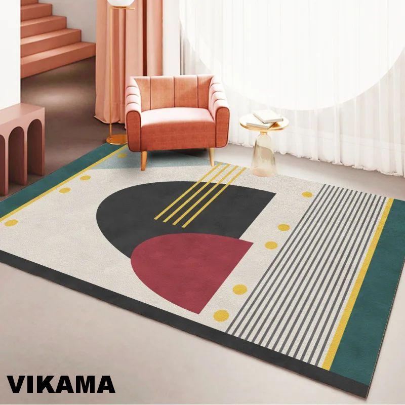 Crystal Velvet Light Luxury Scandinavian Simple Style Living Room Carpet Modern Simple Sofa Coffee Table Rug Bedroom Mat
