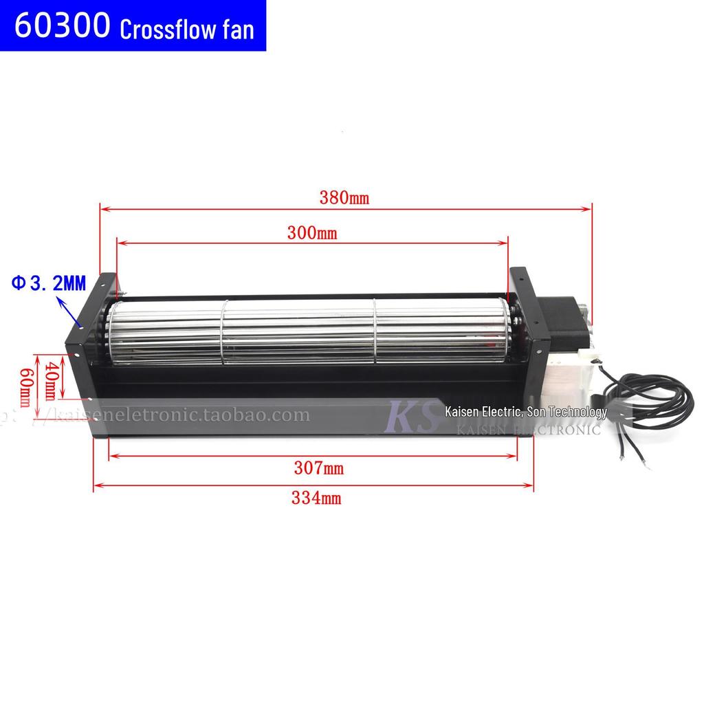 Length 120-480mm 220V Silent Tangential Flow Fan - High Temperature Resistant