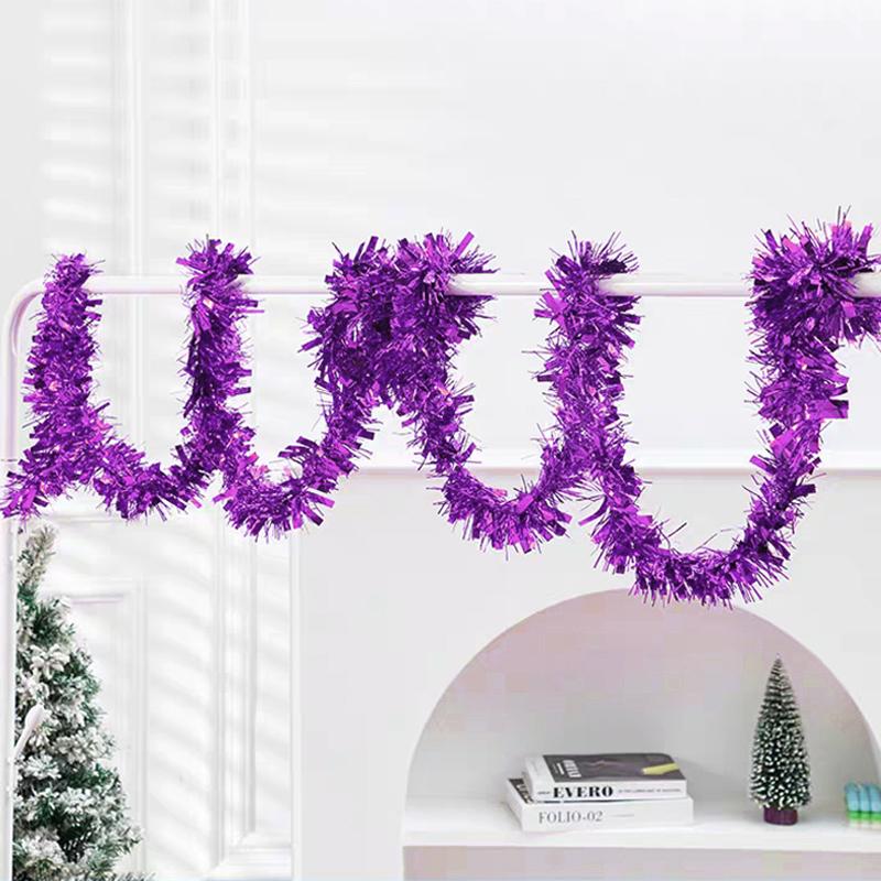 1.5/30M Long Bold Thicked Stripes Christmas Garland Colorful Christmas Wrapping Tinsel Ribbons Bar Wedding New Year Party Decor