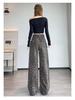 Damen Retro Leopard Print Weitbeinjeans - Petite Herbst/Winter Locker Geschnitten