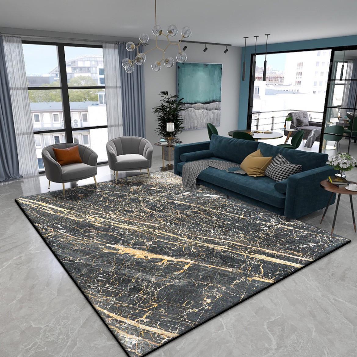 

Modern Luxury Marble Carpet Non-slip Washable Soft Rug 200x300 for Living Room Bedroom Lounge Coffee Tables Floor Mat 60*90cm