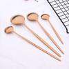 1pcs Rose Gold Matte Flatware Cutlery Set Sainless Steel Home Dinnerware Party Fork Spoon Dessert Knife Kitchen Dinner Tableware Set