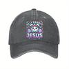 Silly Rabbit Easter Jesus Print Baseball Cap Adjustable Cotton Casual Distressed Unisex Adult Cap