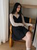 Anout Silky Ruffle Dress Black