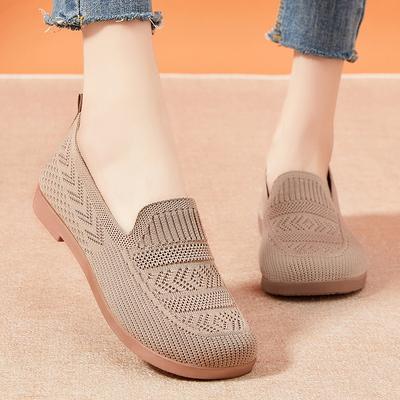 Old Beijing Cloth Shoes Women's Summer Mesh Shoes Breathable Flat Bottom Lightweight One Pedal Hollow Mesh Shoes Elderly Shoes Mother Shoes