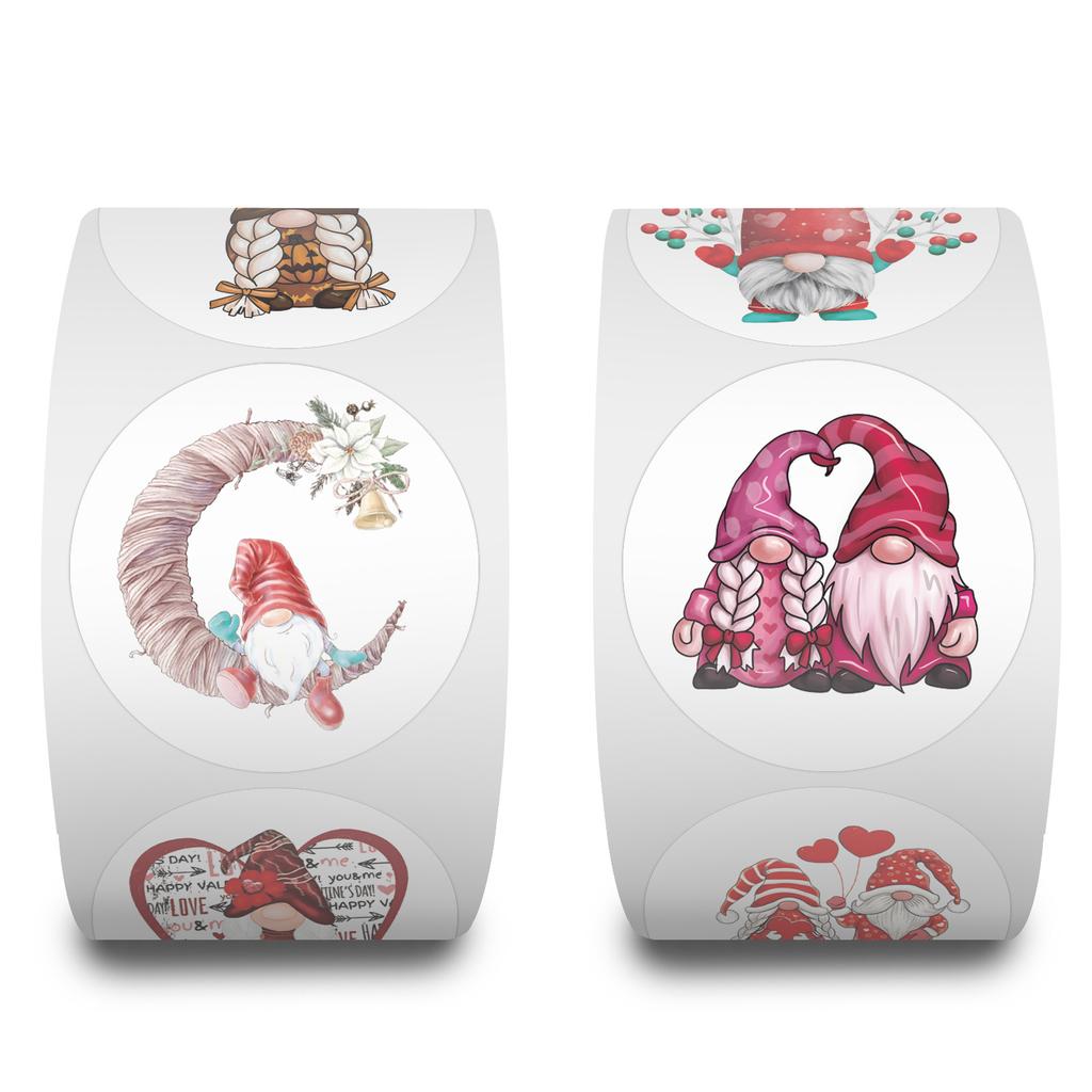 500 Stickers/roll Festival Dwarf Creative Tape DIY Decorative Material Notebook Handbook Tape