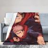Itadori Yuji Blanket Cover Velvet Anime Jujutsu Kaisen Ultra-Soft Throw Blankets for Bed Bedroom Quilt