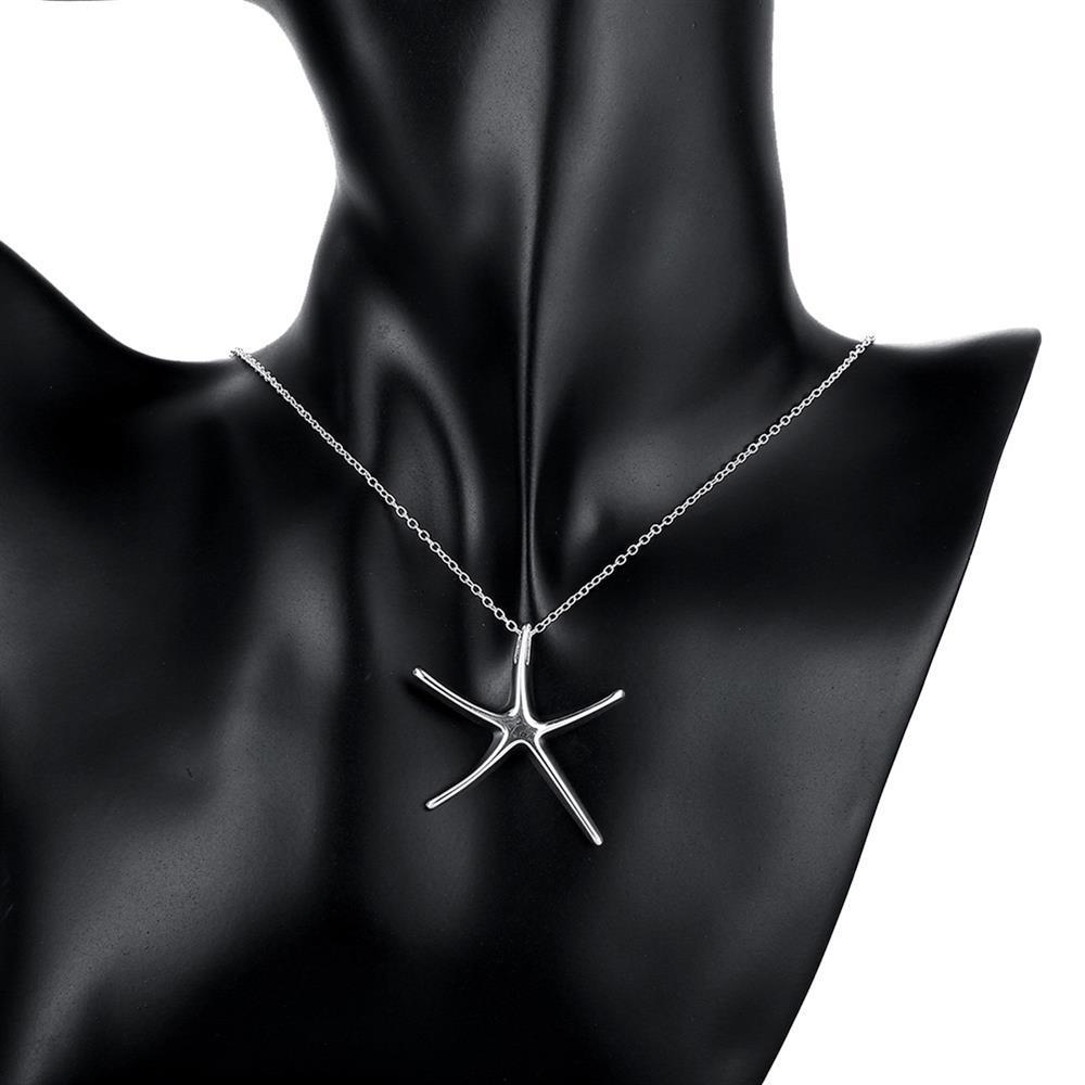 Trending products 925 Stamped Silver Pretty Starfish Pendant Necklace For Women high quality Fashion party wedding Jewelry gift