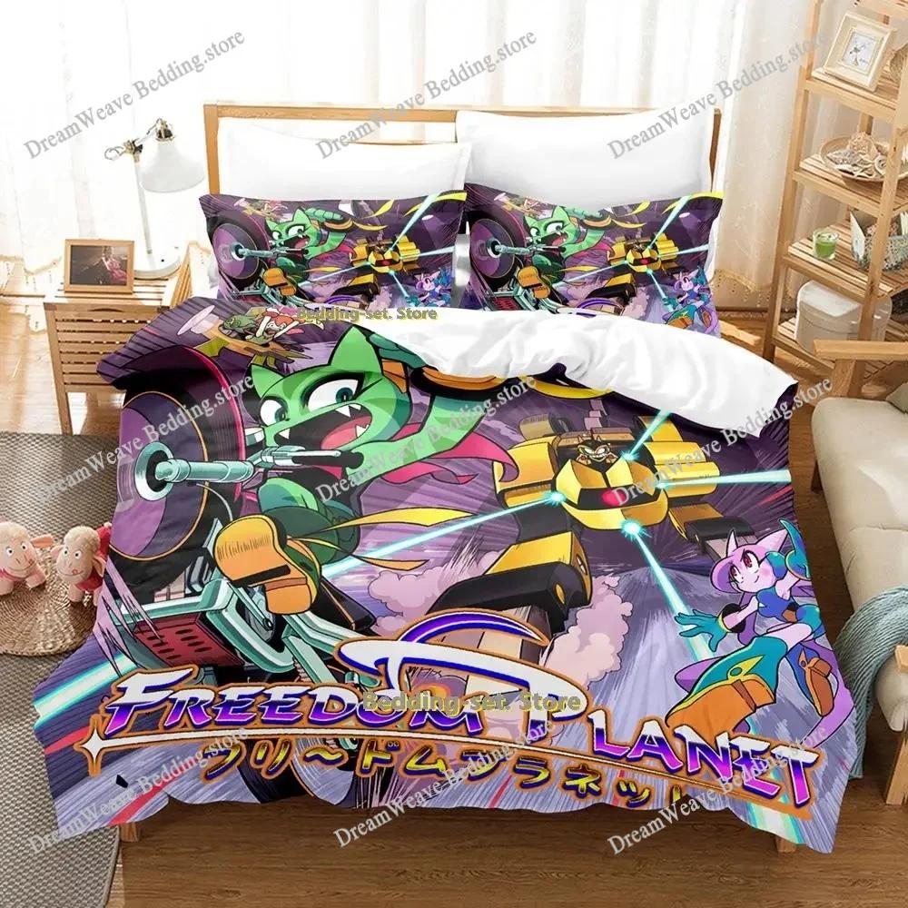 New Game Freedom Planet Bedding Set Duvet Cover Comforter Bed Set Quilt Cover Pillowcase King Queen Twin Size Boys Girls Adult74