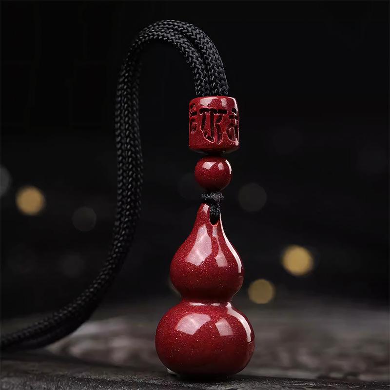 

Подвеска-тыква из киновари для мужчин и женщин: Уникальный ювелирный подарок Бэньминнянь и подвесное украшение.