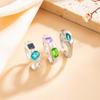 5PCS/3PCS Stackable Open Foot Rings Polished Finish Beach Jewelry Colored Gemstone Toe Rings  Bridal