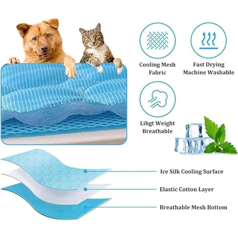 Summer Pet Cooling Mat Self Cooling Pad for Dog and Cat Waterproof Sleeping Bed Pillow Cushion Pad for Indoor Outdoor Use