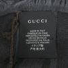 Excellent GUCCI Stall Diamante Check Pattern Fringe gray wool mens 544615 Used