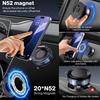 Upgraded 360°Vacuum Magnetic Phone Holder Magnetic Car Phone Mount, Hands-Free Suction Cup Phone Holder for Car/Gym/Mirror