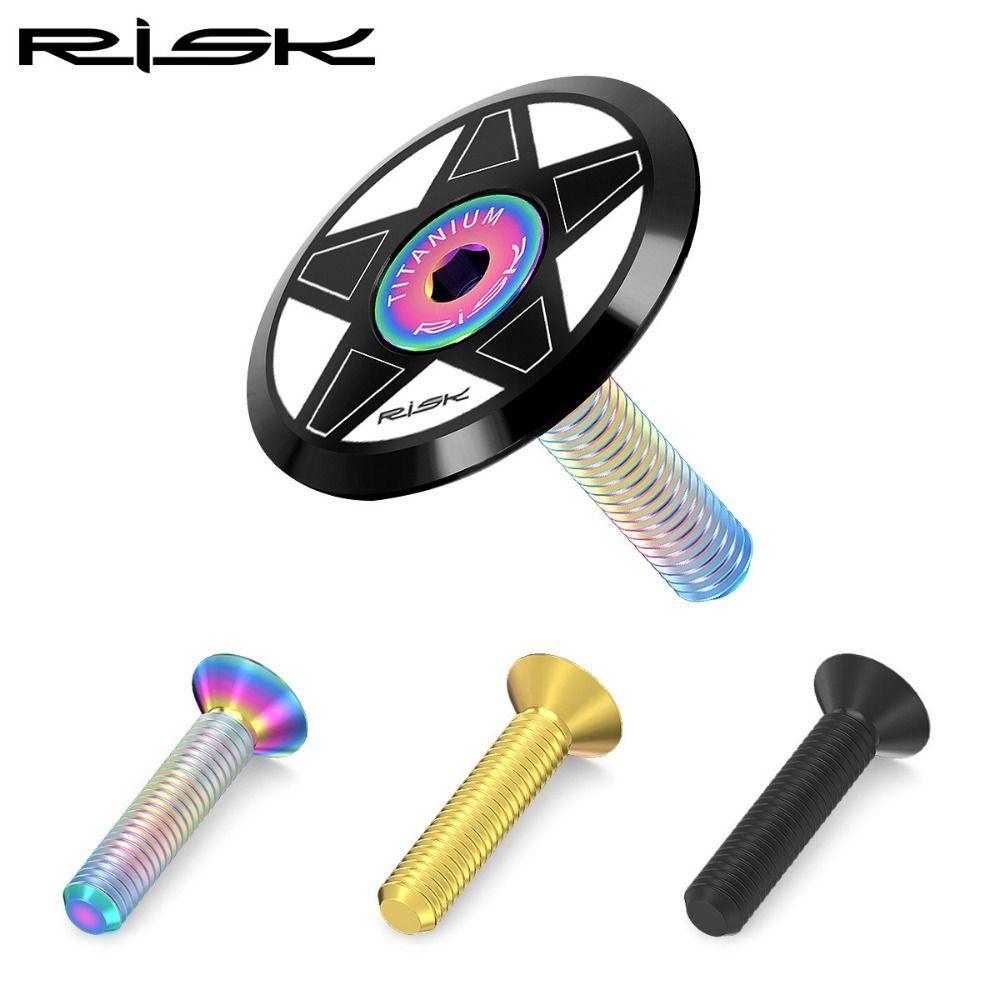 Rainbow Gold Titanium Bolts Taper Head Fixing Bolts New Bicycle Headset Cap Bolts  Road Bike