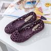 Women's Fashionable Summer Jelly Sandals, Soft Sole, Versatile Closed Toe, Hollow Out Design, Flat Sole, Outdoor Wear, 2022 Style