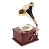 Toyvian Phonograph-Style Wind-Up Music Box,  Design, Interior Decoration, Gift Idea, 9.06 X 5.12 X 4.33 Inches, ABS Material, Perfect for Desk Decor