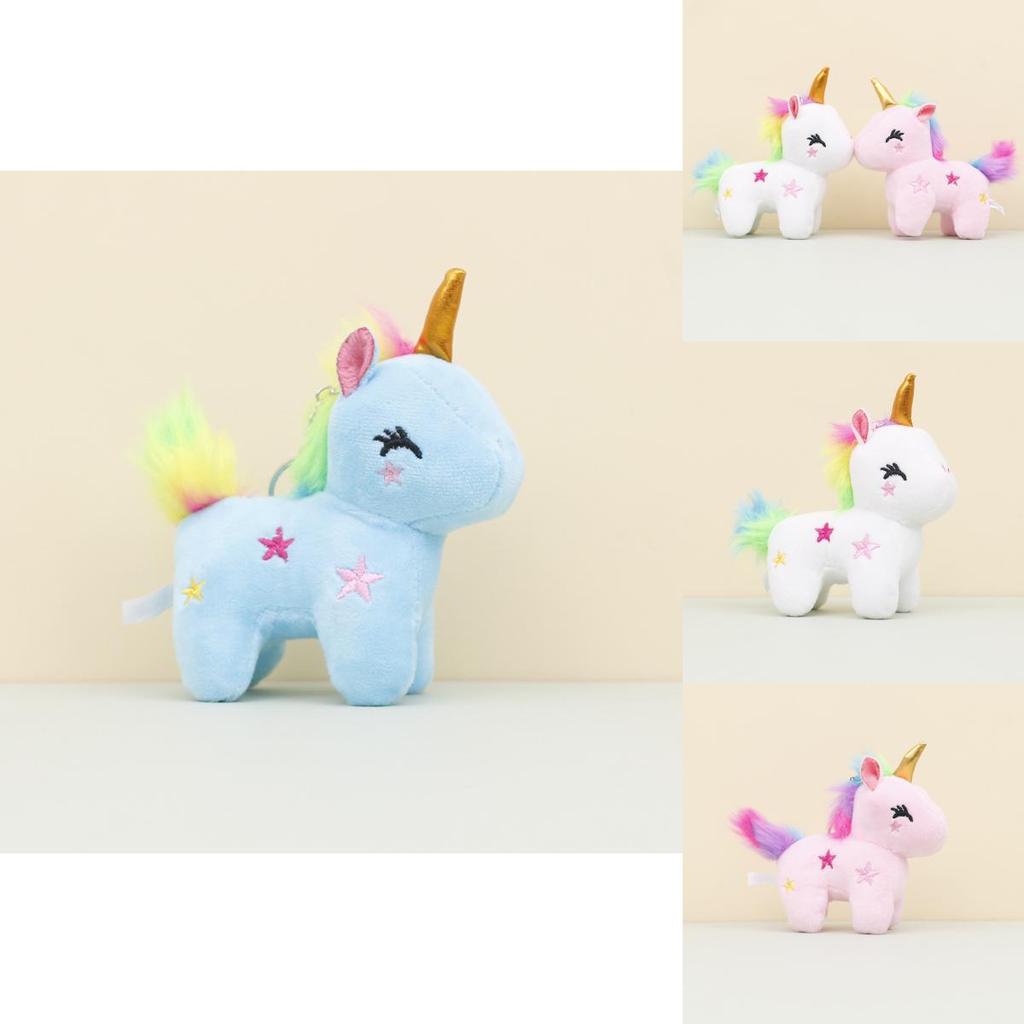 Adorable Unicorn Plush Keychain Cute Stuffed Animal Wedding Gift Bag Charm