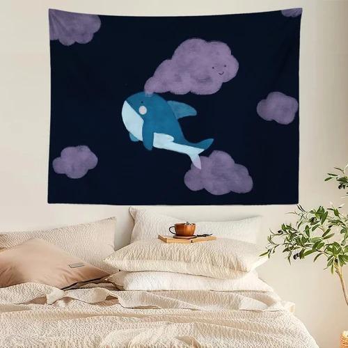 Home Fashion Decoration Tapestry Hand-painted Watercolor Sunset Print Bedroom Living Room Tapestry