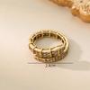 Real Gold Electroplated Zircon Ring With Feminine Temperament High-end Feel Adjustable Opening Super Sparkling Simple Trendy Instagram Style