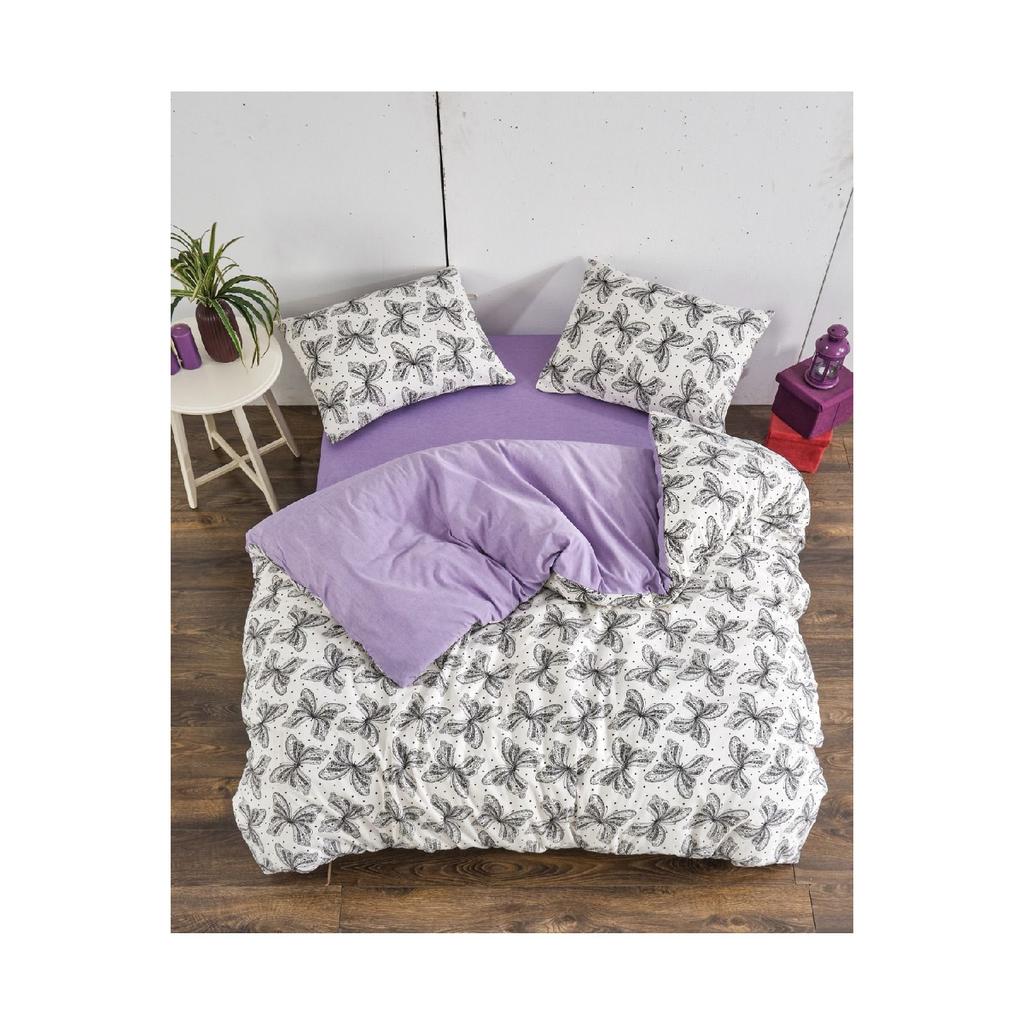 Isabelle, gemustertes Bettbezug-Set für Doppelbetten, mit Spannbettlaken und 2 Kissenbezügen