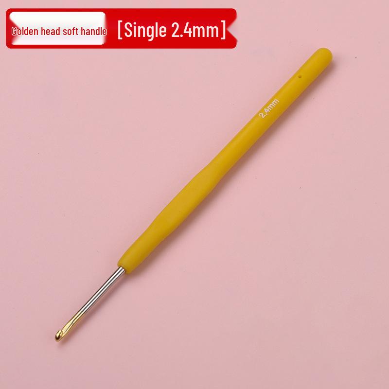 Goldenes Häkelnadel-Set mit weichen Griffen für DIY-Strick- und Garnprojekte