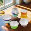 Heat Resistant Aluminum Cake Cup Set with Lids In Round Foil, Set of 10 for Birthdays, Weddings, Parties