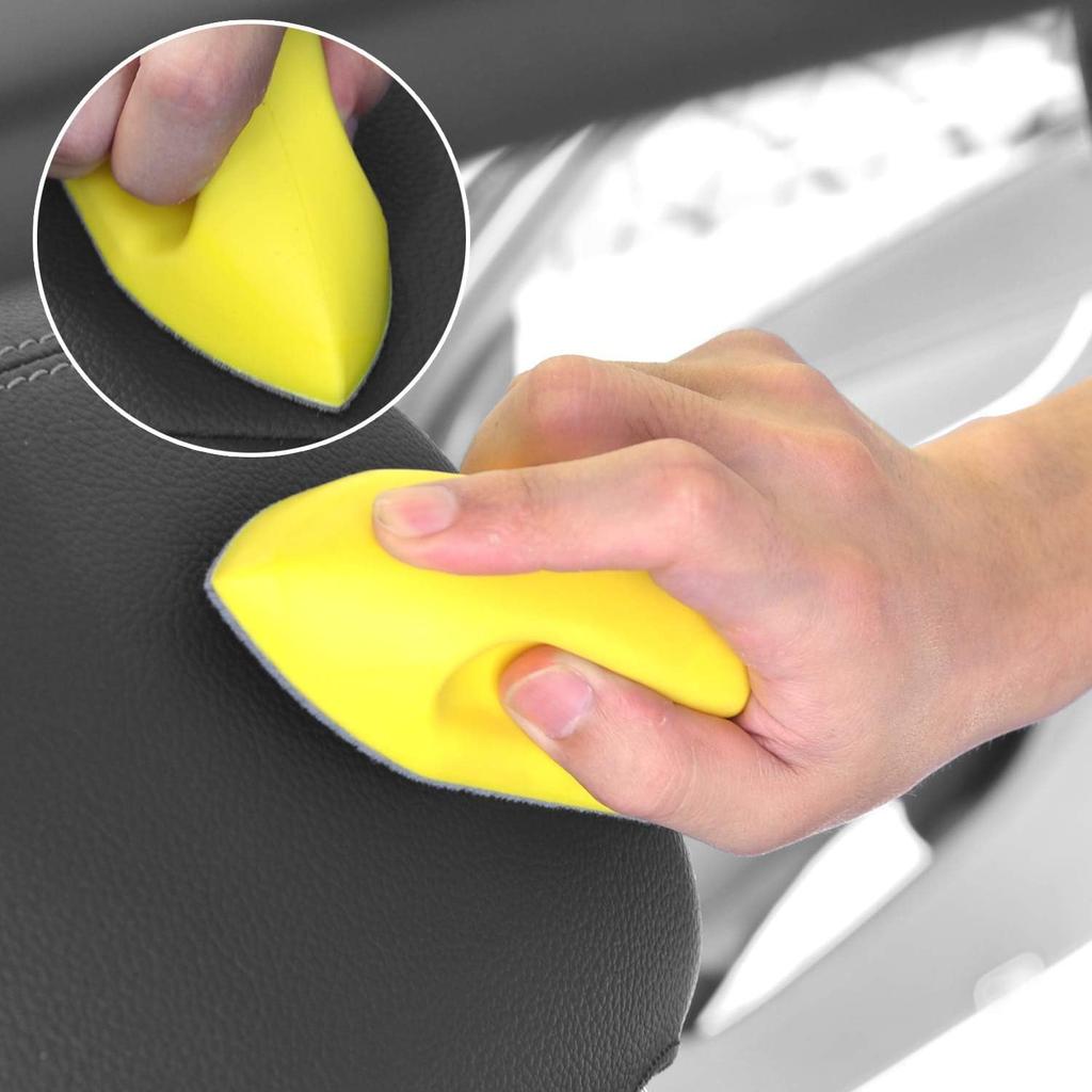 2-Pack Nanometer No-Scratch Car Interior Cleaning Brushes Easy Handle Leather Brush for Car Dashboand Seat Window, Sofa, Furniture, Bags, Shoes