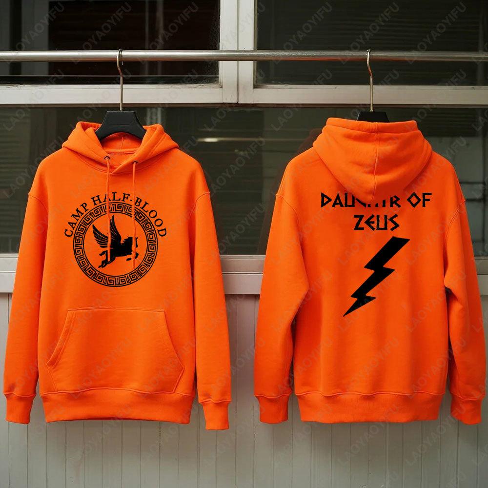 Camp Half Blood Hoodies Fall Winter Half Camp Game Men Women Orange Pullovers Percy Jackson Daughter Halloween Men Sweatshirt