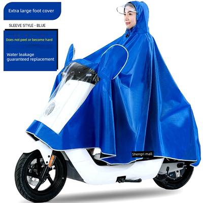 Women 2-Person Thickened Small Electric Motorcycle Raincoat