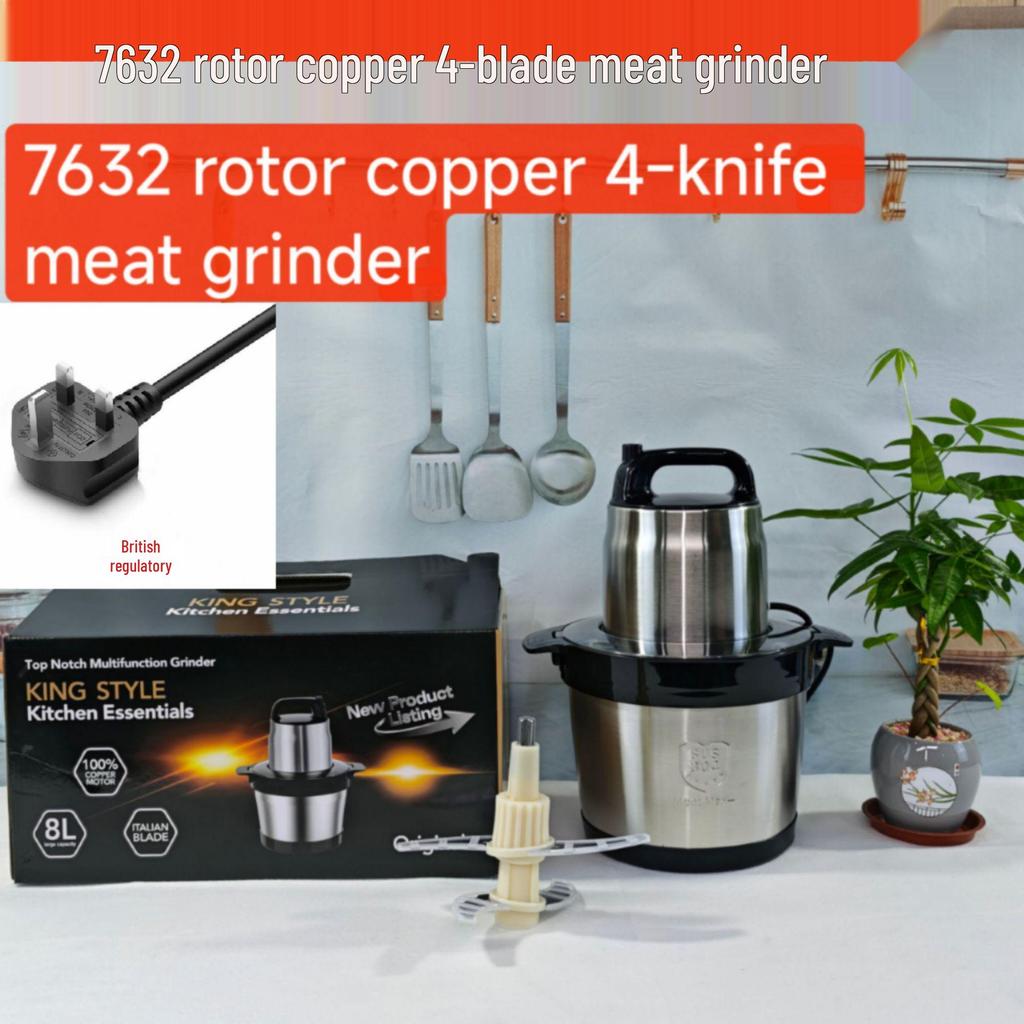 Fufumachine 110V 6L Meat Grinder & Multi-Function Electric Mixer for Chopping and Cooking