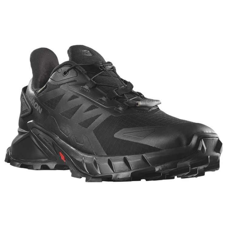 SALOMON Supercross 4 Gtx Leather Slip Resistant Durable Low Top Outdoor Functional Shoes Men Shoes Black 417316