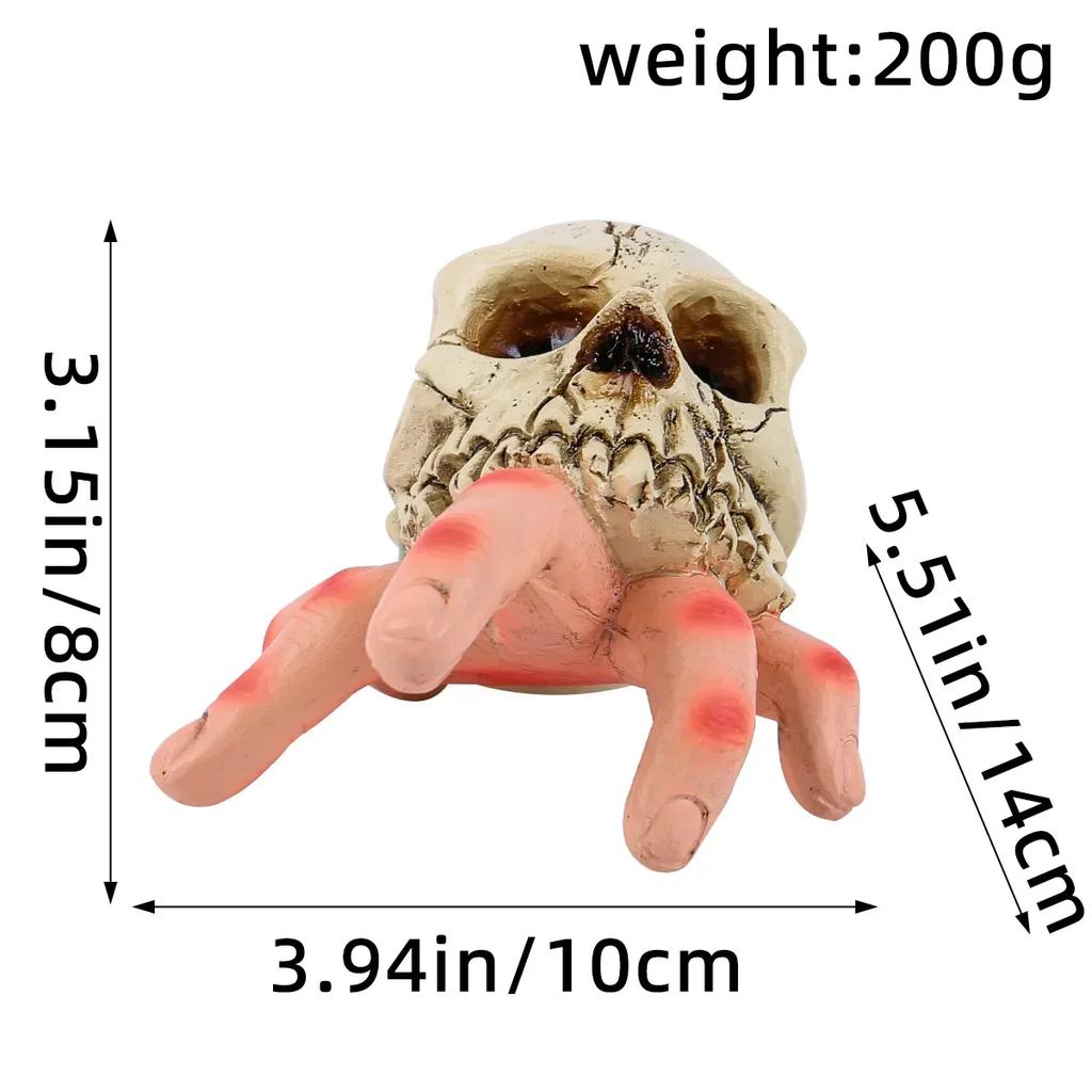 Skeleton Simulation Hand Ornament Halloween Theme Horror Conch Ghost Hands Courtyard Room Resin Decor Item Gathering Occasions Gift Tricky Toys