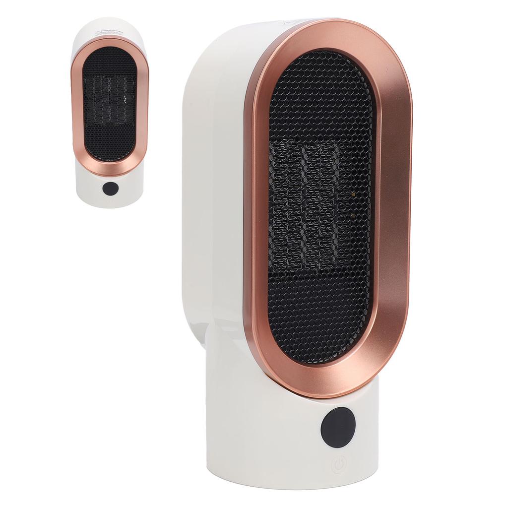 Space Heater 800W PTC Ceramic Fast Heating Quiet Portable Electric Desktop Heater for Bedroom