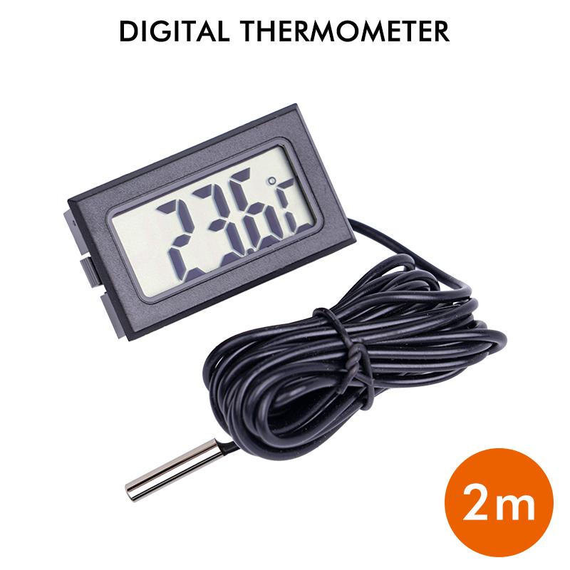 Mini Digital LCD Thermometer With Probe Indoor Convenient Temperature Sensor For Aquarium Fish Tank Home Fridge Thermometer