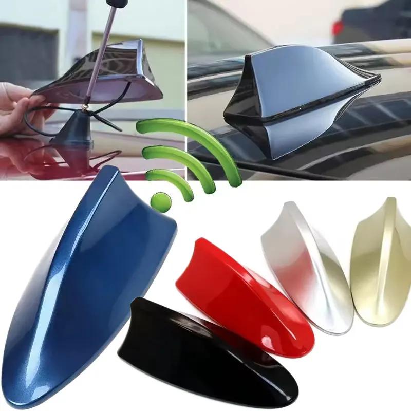 Universal Shark Fin Car Antennas Antenna Auto Radio FM Signal Aerials Roof Antenna Car Exterior Decorative Accessories