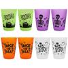 8/16Pcs Halloween Plastic Drinking Cup Boo Skull Trick or Treat Juice Cocktail Cups for Halloween Party Table Decor Supplies