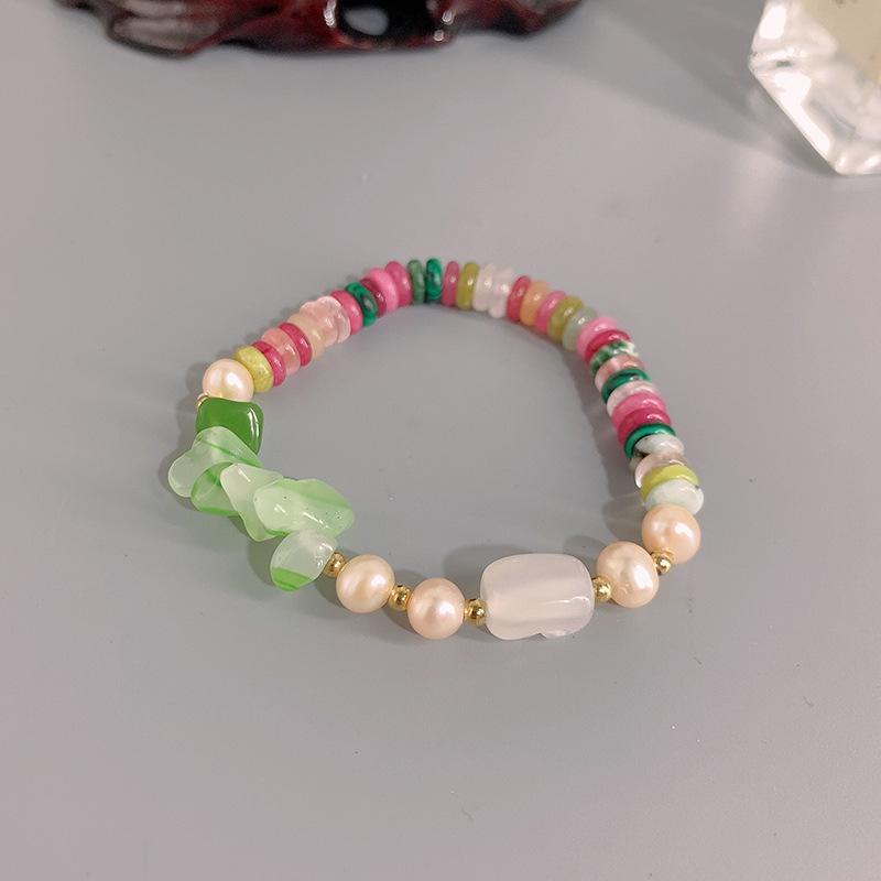 JYL TS Bracelet  Obsidian Letter Style Channels Individuality & Protection Colorful natural ярко-розовый