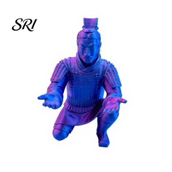 Abstract Knight Desk Organizer Terracotta Warrior Decor, 3D Printed Soldier Pen Stand for Holder Office, Creative Ancient Pencil Holder, Home