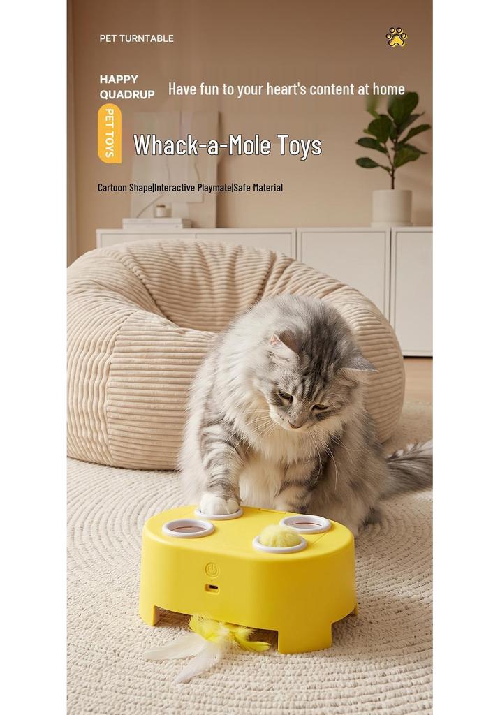 Elektrisches Katzen-Wackelpudding-Feder-Kratzspielzeug für interaktives Spiel und Selbstunterhaltung