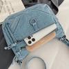 Vintage Denim Crossbody Bag Women's Multi-Pocket Single Shoulder Small Square Bag