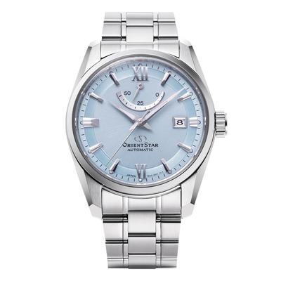 ORIENT STAR Pánské automatické hodinky, standardní mechanické, vyrobené v Japonsku, 2letá záruka tuzemského výrobce, ledově modrá RK-AU0109L